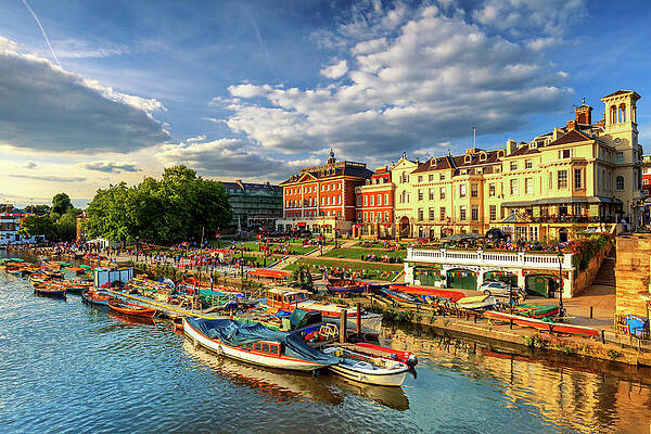Richmond Riverside with Boats Wall Art