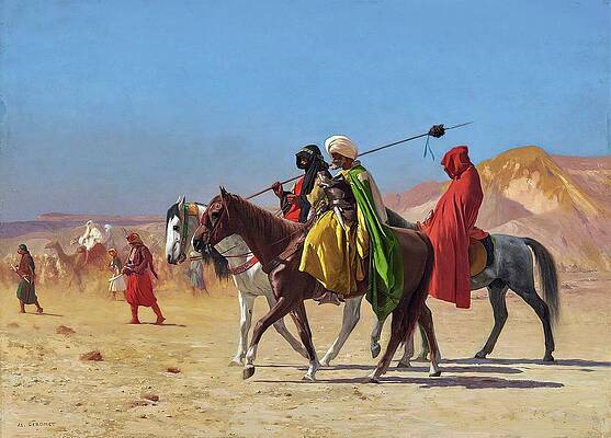 Jean Leon Gerome Painting - Riders Crossing The Desert by Jean-leon Gerome