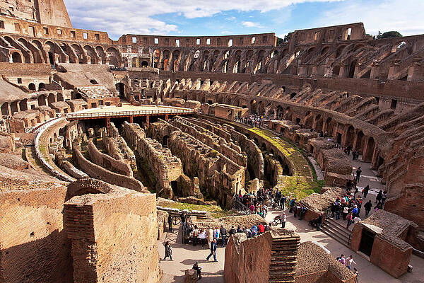 Italy Wall Art featuring the digital art Rome, Tourists, Italy #1 by Claudia Uripos