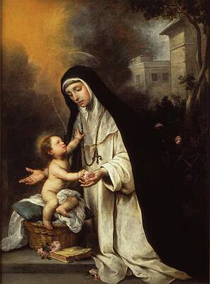 Saint Rose of Lima and Child Painting