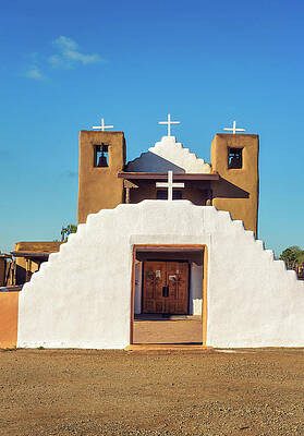 Landmark Wall Art featuring the photograph San Geronimo Church In Taos Pueblo, New Mexico #1 by Miroslav Liska