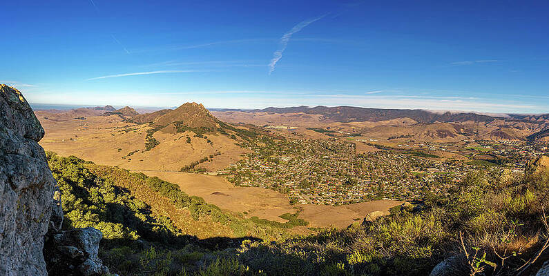 Summer Wall Art featuring the photograph San Luis Obispo Viewed From The Cerro Peak #1 by Miroslav Liska