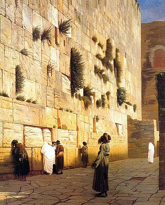 Jean Leon Gerome Painting - Solomon's Wall Jerusalem The Wailing Wall by Jean Leon Gerome