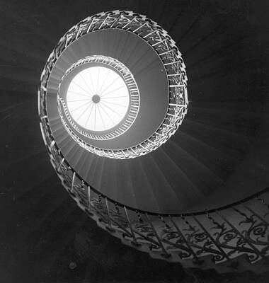 Wall Art featuring the photograph Spiral Stairwell #1 by Raymond Kleboe