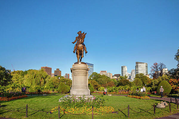 Boston Digital Art - Statue, Public Garden, Boston, Ma #1 by Lumiere