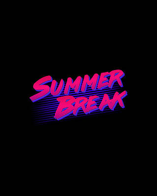 Wall Art featuring the digital art Summer Break Retro #1 by Flippin Sweet Gear