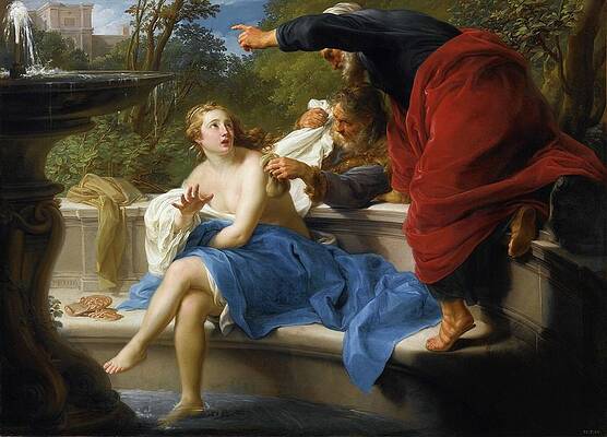 Pompeo Batoni Painting - Susanna And The Elders by Pompeo Batoni