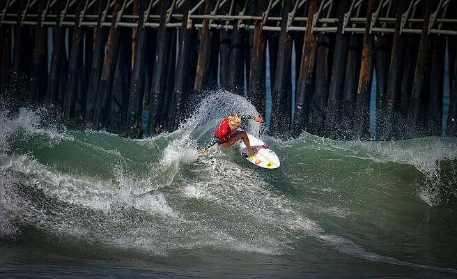 Wall Art featuring the photograph Tatiana Weston-Webb Surfer #1 by Waterdancer