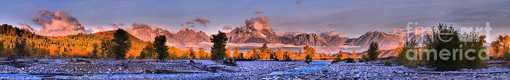 Wall Art featuring the photograph Teton National Forest Giant Sunrise Panorama by Adam Jewell