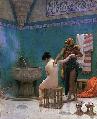 Jean Leon Gerome Painting - The Bath by Jean-leon Gerome