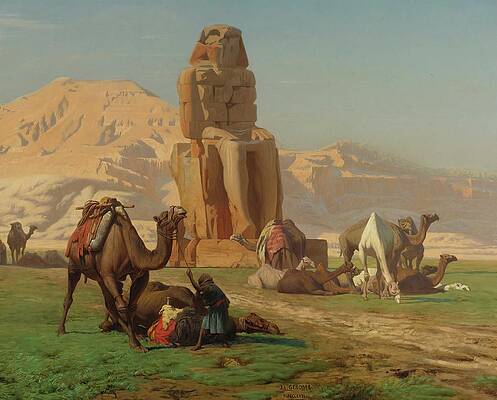 Jean Leon Gerome Painting - The Colossus Of Memnon by Jean-leon Gerome