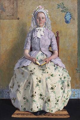 Young Woman in Traditional Dress Wall Art