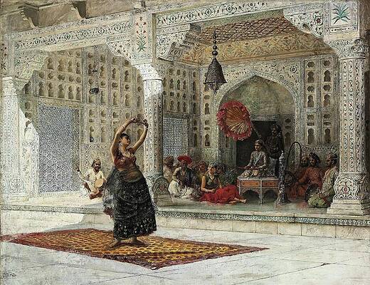 Traditional Painting - The Nautch by Edwin Lord Weeks
