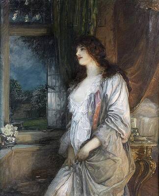 Gaze Painting - The Nightingales Song by Robert Walker Macbeth