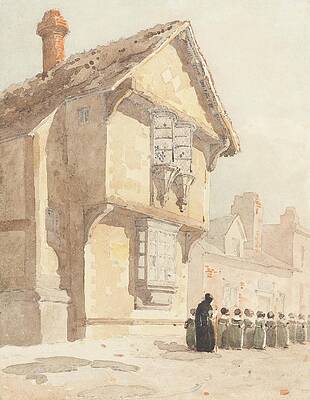 David Cox Painting - The School Walk by David Cox