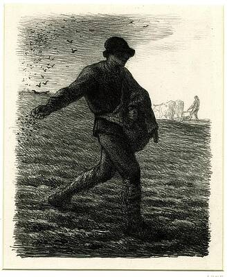 Jean Francois Millet Painting - The Sower by Jean Francois Millet
