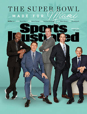 Drew Brees Photograph - The Super Bowl Made For Miami Sports Illustrated Cover #1 by Sports Illustrated