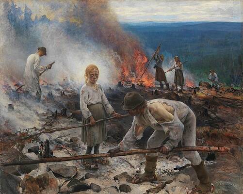 Eero Jarnefelt Painting - Under The Yoke by Eero Jarnefelt