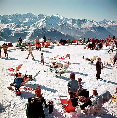 Ski Resort Sunbathing Wall Art