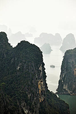 Nature Wall Art featuring the digital art Vietnam, Halong Bay #1 by Richard Taylor