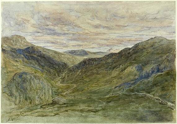 David Cox Painting - View In Wales by David Cox