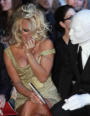 Pamela Anderson with White Faced Man Wall Art