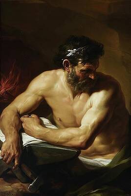 Pompeo Batoni Painting - Vulcan by Pompeo Batoni