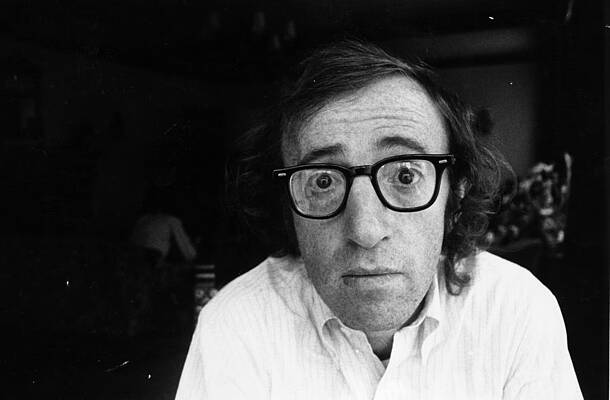 Black and White Portrait of Man with Glasses Wall Art