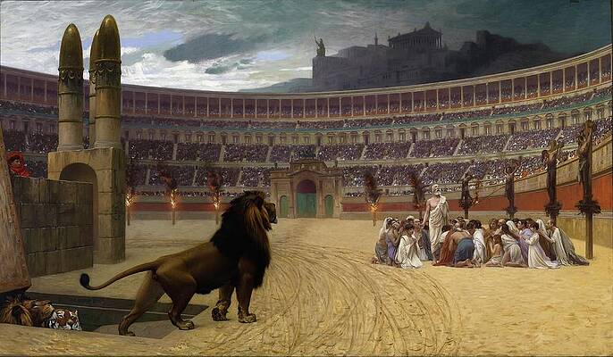 Jean Leon Gerome Painting - The Christian Martyrs Last Prayer by Jean-leon Gerome