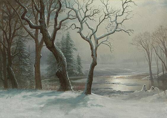 Winter Scene in Yosemite Painting