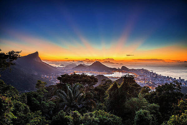 Wall Art featuring the digital art Cityscape, Rio De Janeiro, Brazil #12 by Antonino Bartuccio