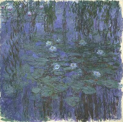 Monet’s Blue Water Lilies Painting