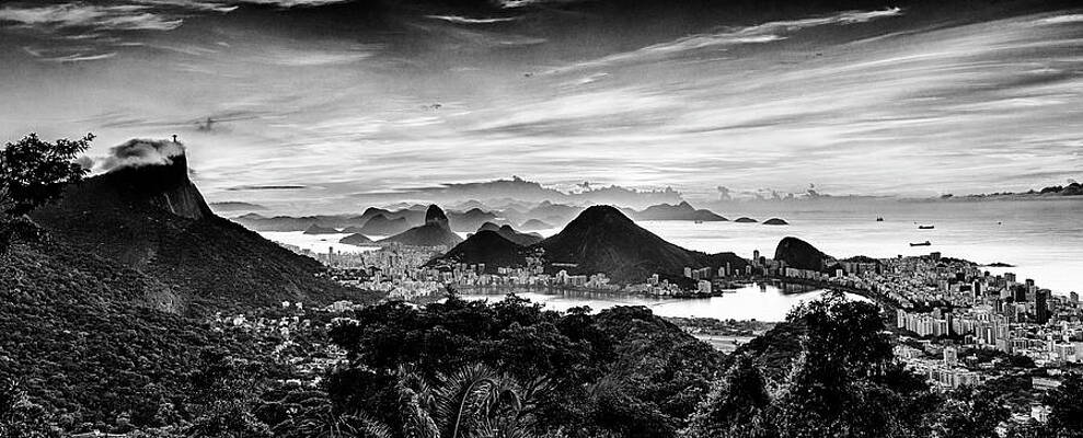 Wall Art featuring the digital art Cityscape, Rio De Janeiro, Brazil #13 by Antonino Bartuccio
