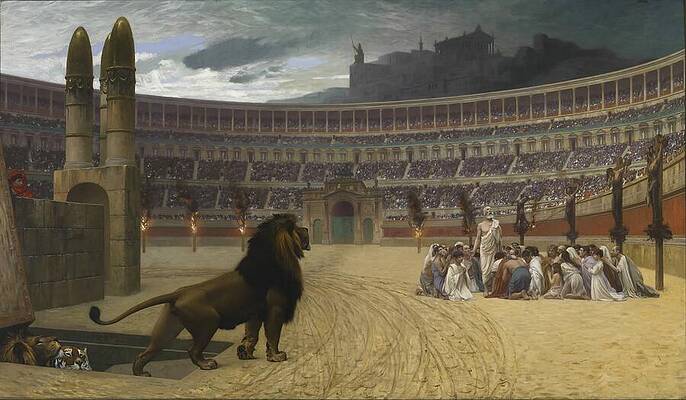 Jean Leon Gerome Painting - The Christian Martyrs Last Prayer by Jean Leon Gerome