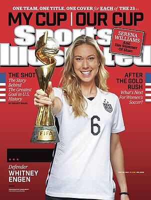 Trophy Photograph - Us Womens National Team 2015 Fifa Womens World Cup Champions Sports Illustrated Cover #13 by Sports Illustrated