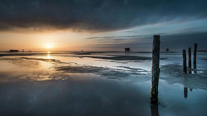 Atmospheric Wall Art featuring the digital art Germany, Schleswig-holstein #14 by Manfred Voss
