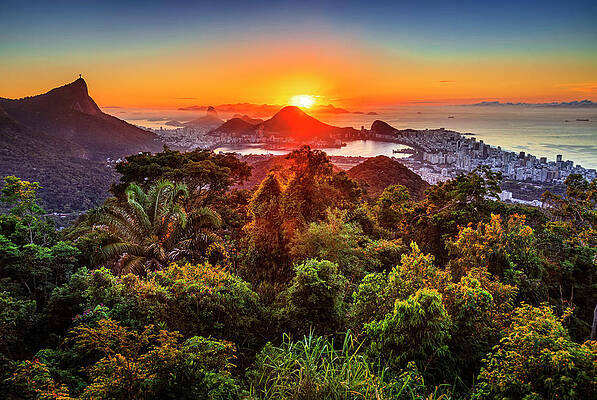 Wall Art featuring the digital art Cityscape, Rio De Janeiro, Brazil #15 by Antonino Bartuccio