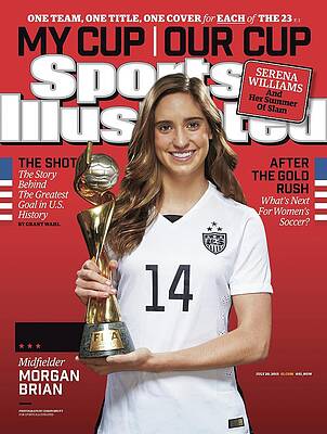 Morgan Brian with FIFA Trophy Photograph