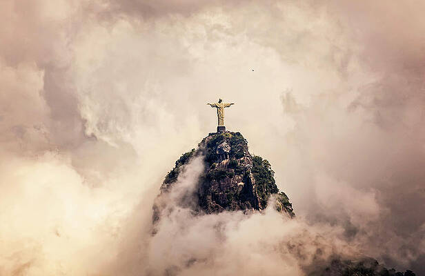 Christ the Redeemer Amidst Clouds Wall Art