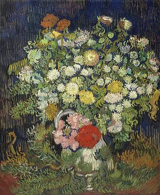 Yellow Wall Art featuring the painting Bouquet Of Flowers In A Vase by Vincent Van Gogh