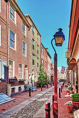 Lamp Wall Art featuring the digital art Usa, Pennsylvania, Philadelphia, Old #18 by Lumiere