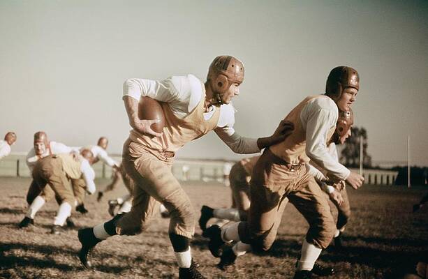Wall Art featuring the photograph 1930s High School Football #2 by Michael Ochs Archives