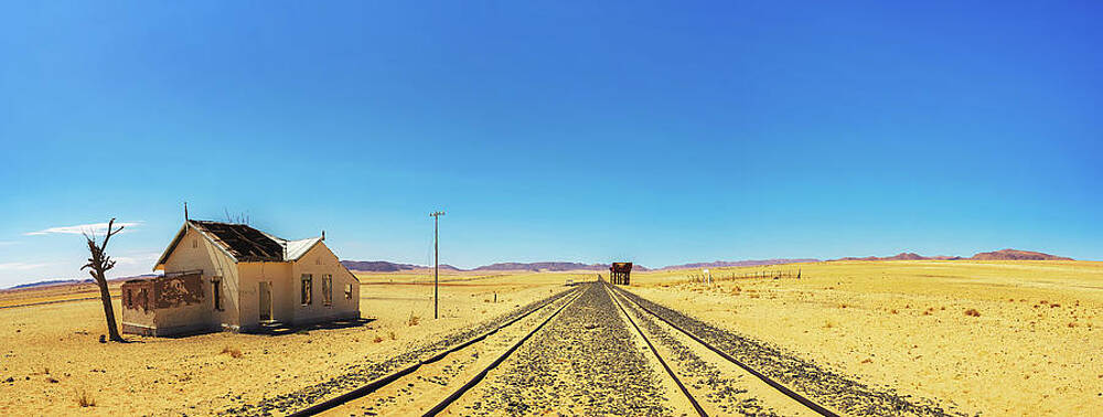 Wall Art featuring the photograph Abandoned Garub Railway Station In Namibia Located On The Road To Luderitz #2 by Miroslav Liska