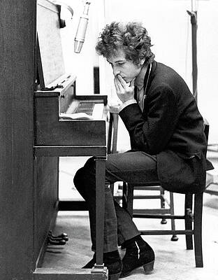 Bob Dylan at the Piano Wall Art