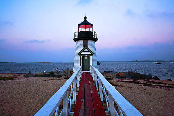 Lighthouse Wall Art featuring the digital art Brant Point Lighthouse, Nantucket, Ma #2 by Claudia Uripos