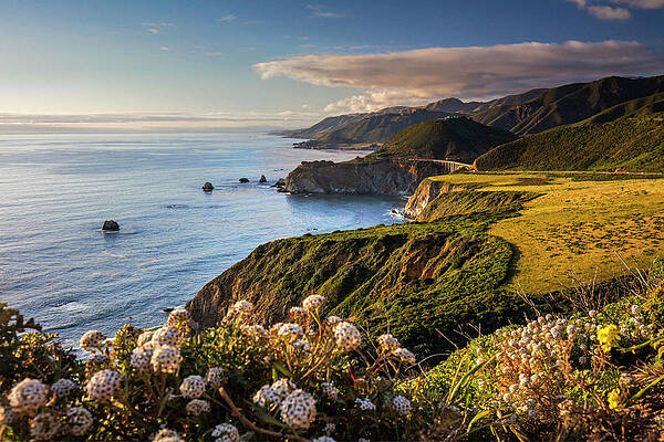 Sunset Digital Art - Bridge & Highway 1, Big Sur #2 by Maurizio Rellini