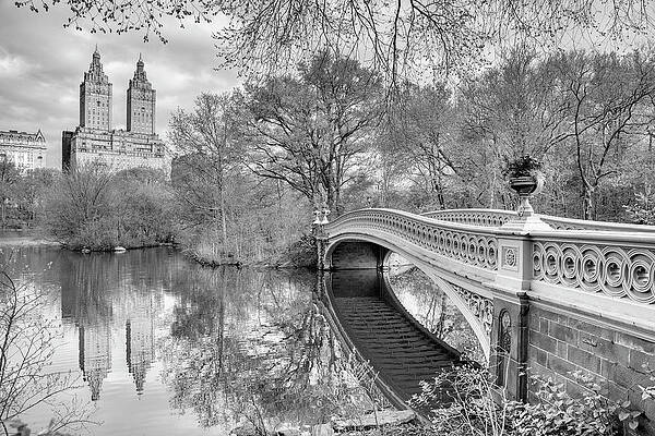 Big Wall Art featuring the digital art Bridge & Lake, Central Park Nyc #2 by Lumiere