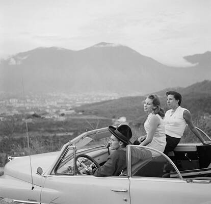 Convertible Drive with Mountain View Wall Art