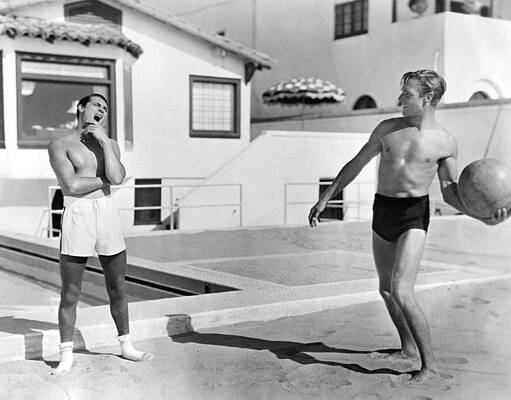 Two Men with Beach Ball Wall Art
