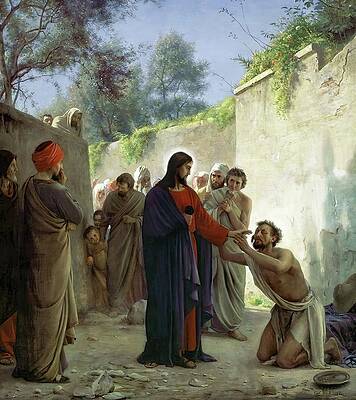 Jesus Healing the Blind Man Wall Art